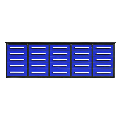 10' Heavy Duty Workbench with 25 Drawers#color_blue