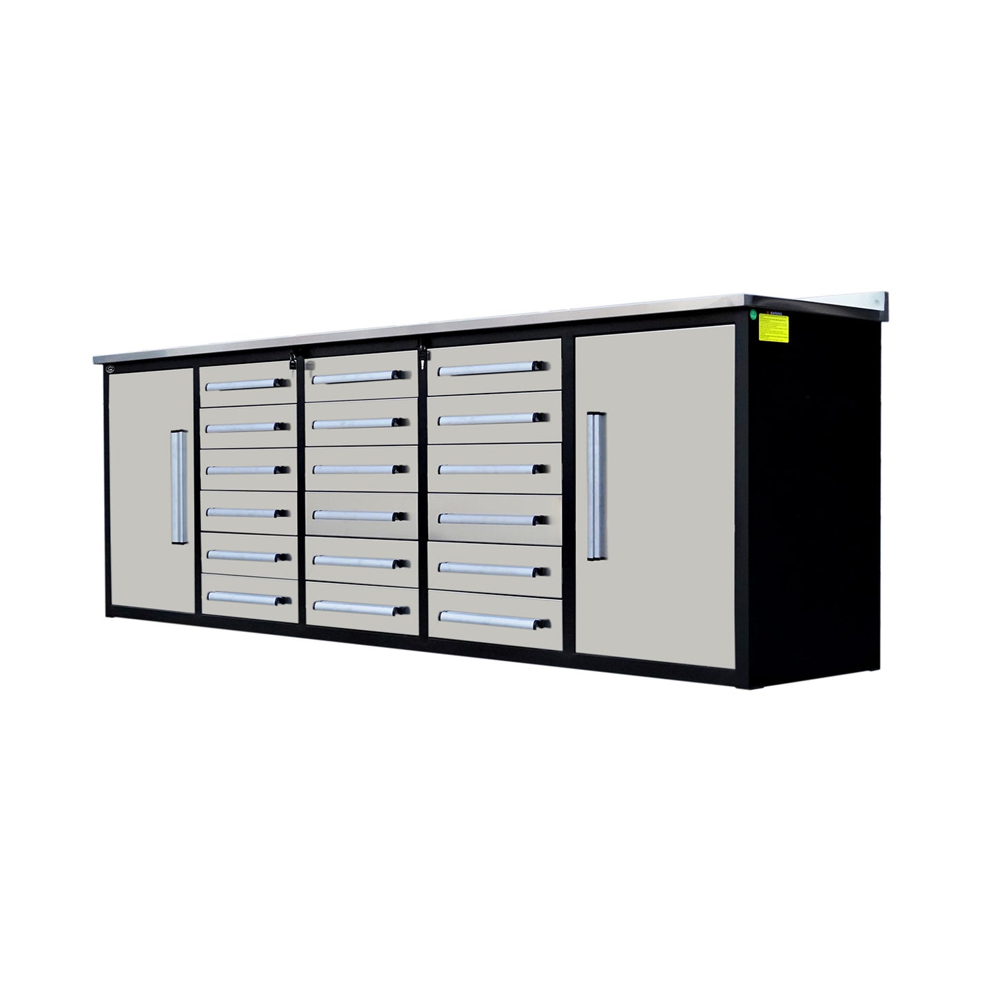 10ft Garage Storage Cabinet with 18 Drawers & 2 Cabinets