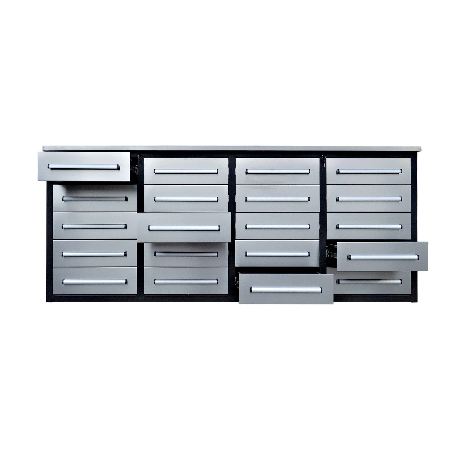 7ft Heavy Duty Garage Workbench Cabinet with 20 Drawers