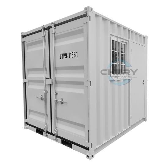 9ft Small Cubic Shipping Container#color_light grey