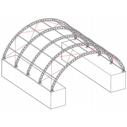 Gold Mountain Shipping Container Canopy Shelter Double Truss 40'x40'x15'