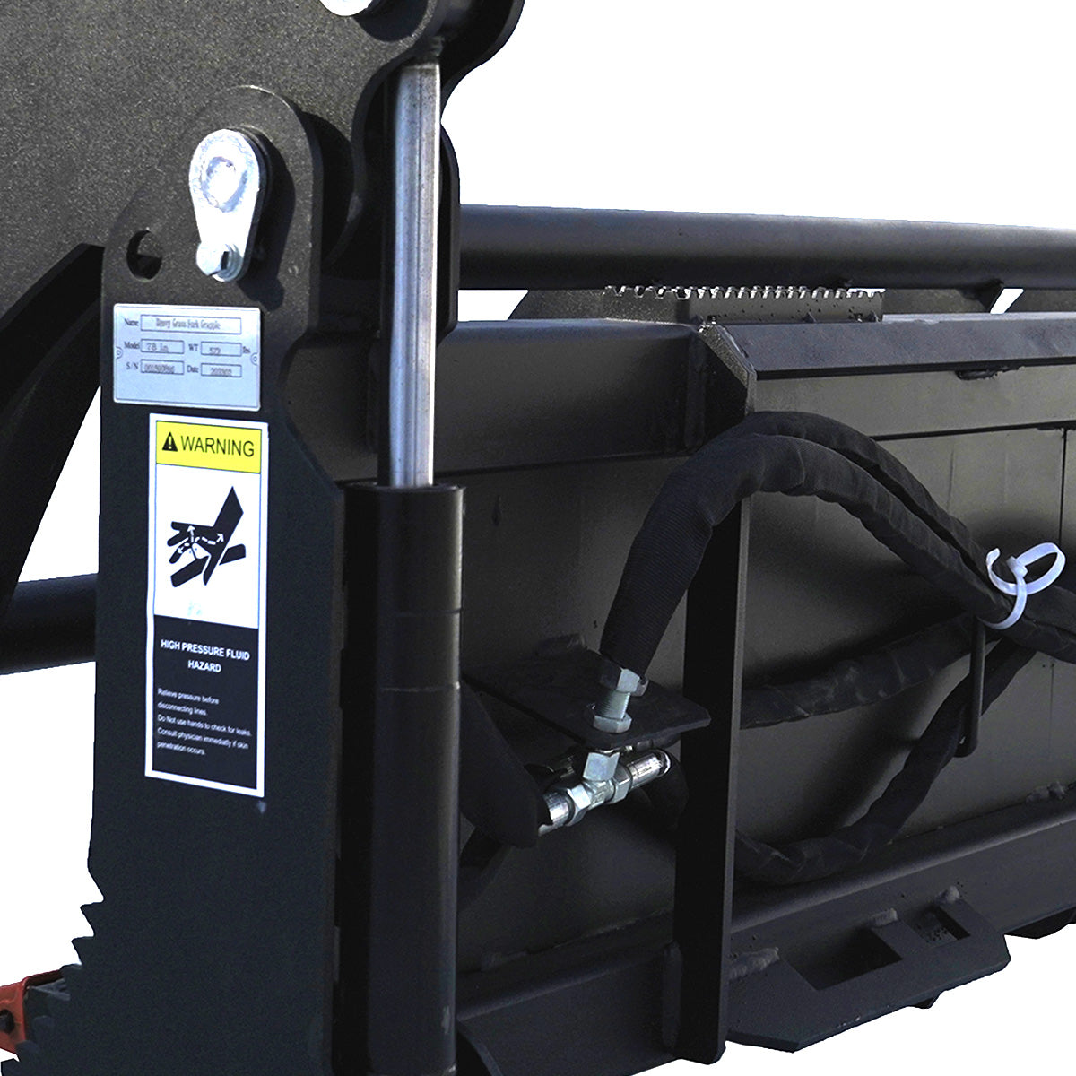 Greatbear 78" Heavy Root Grapple Rake Hydraulic System