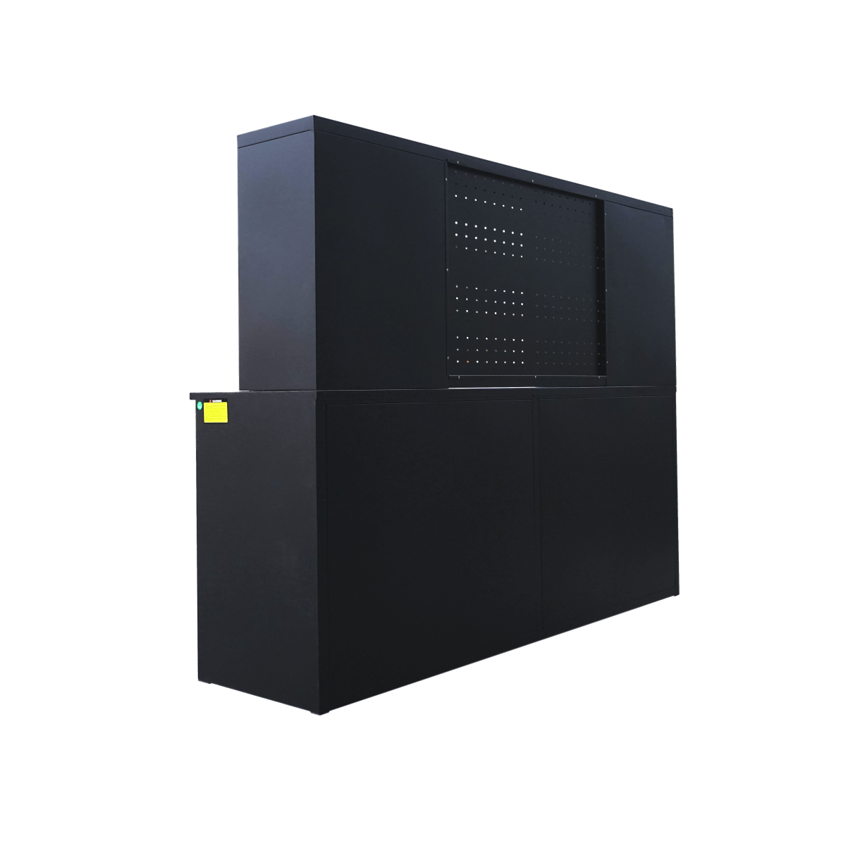 7' Garage Storage Cabinet with Workbench (18 Drawers & 4 Cabinets & Pegboard)#color_Silver