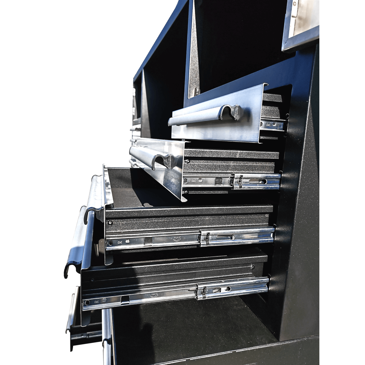 7' Garage Storage Cabinet with Workbench (18 Drawers & 4 Cabinets & Pegboard)#color_Silver