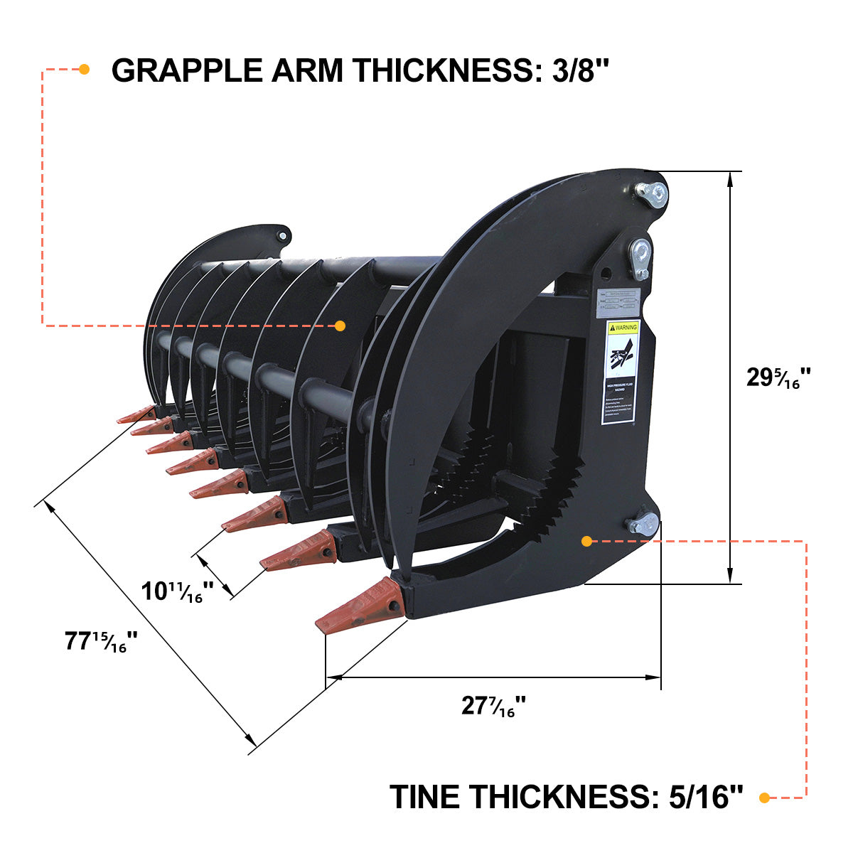 78" greatbear root rake grapple