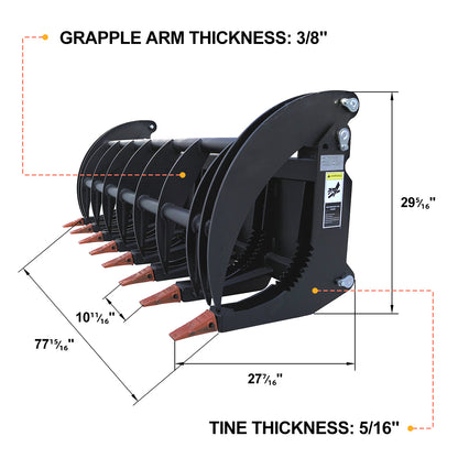 78" greatbear root rake grapple